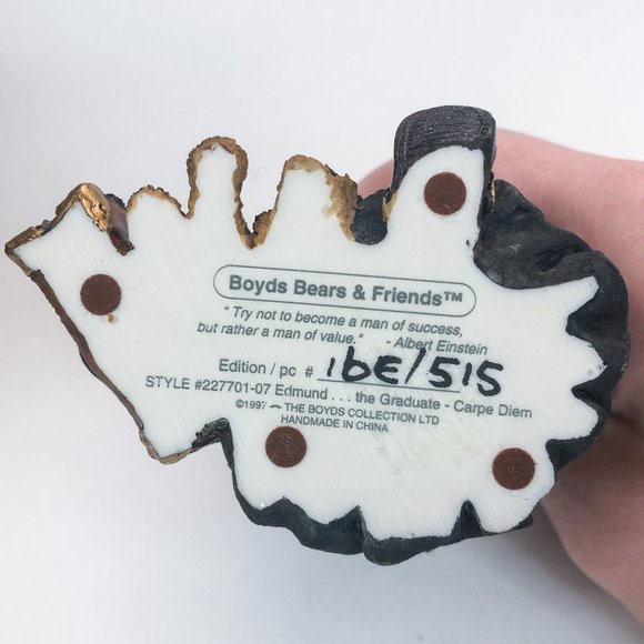 Boyds Bears and Friends "Edmund...The Graduate- Carpe Diem" 1997 Figurine, Vtg - Picture 7 of 7